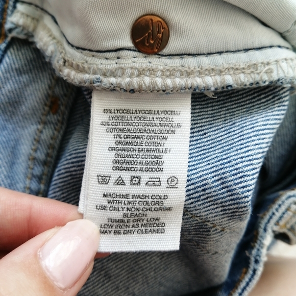 Free People We The Free Ranger Ripped Crop Wide Leg Jeans In Sky 30 - Picture 12 of 16